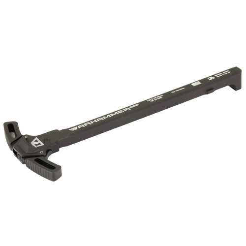 Breek Arms BRK522 WARHAMMER Mod2 Ambidextrous Charging Handle - Ultimate Upgrade for AR-15 Rifles, black metal charging handle with textured grip and branding.