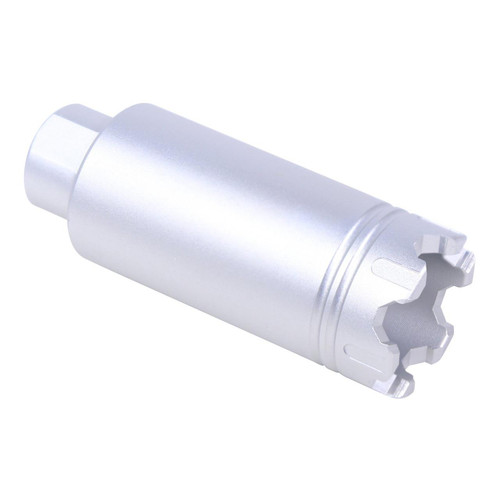 Guntec USA CONE-FH-S-C-CLEAR Guntec USA CONE-FH-S-C-CLEAR 223/5.56 Rifle Slim Line 'Trident' Flash Can With Glass Breaker (Anodized Clear) CONE-FH-S-C-CLEAR