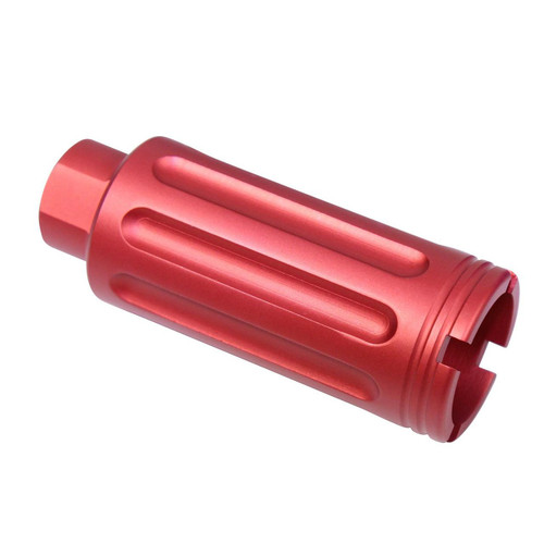  Guntec USA CONE-FH-S-GEN2-RED 223/5.56 Rifle Slim Line Cone Flash Can (Gen 2) (Anodized Red) 
