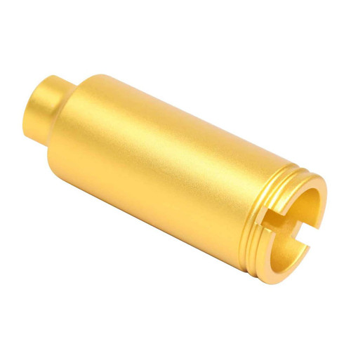 Guntec USA CONE-FH-S-GOLD Guntec USA CONE-FH-S-GOLD 223/5.56 Rifle Slim Line Cone Flash Can (Anodized Gold) CONE-FH-S-GOLD