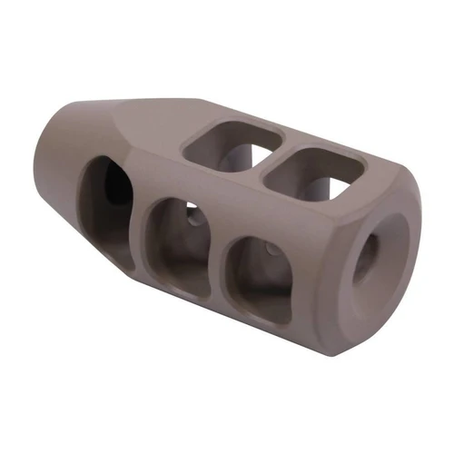 Guntec USA TANK9-308-FDE-G2 Guntec USA TANK9-308-FDE-G2 AR .308 Cal Steel Multi Port Compensator (Gen 2) (Flat Dark Earth) TANK9-308-FDE-G2