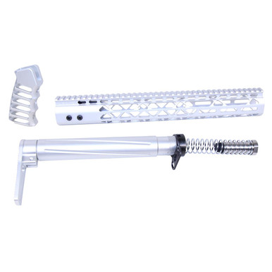 Guntec Usa Guntec USA AIRLITE-SET-308-CLEAR AR .308 AIR Lite Series Complete Furniture Set (Anodized Clear) - $249.94 at ABCSportZ