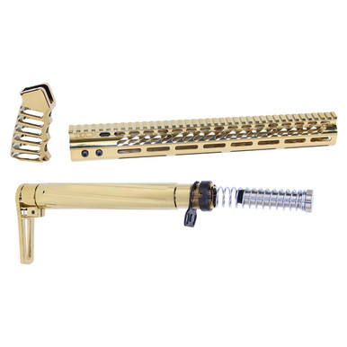 Guntec Usa Guntec USA AIRLITE-SET-GP 223/5.56 Rifle AirLite Series Complete Furniture Set (Gold Plated) - $449.95 at ABCSportZ