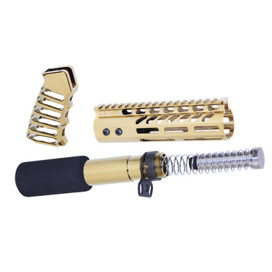 Guntec Usa Guntec USA AR-PISTOL-SET-MLK-GP 223/5.56 Rifle Pistol Furniture Set (Gold Plated) - $362.44 at ABCSportZ