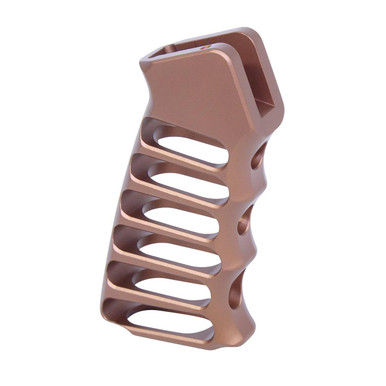 Guntec Usa Guntec USA ULS-PG-BRZ Ultralight Series Skeletonized Aluminum Pistol Grip (Anodized Bronze) - $54.60 at ABCSportZ