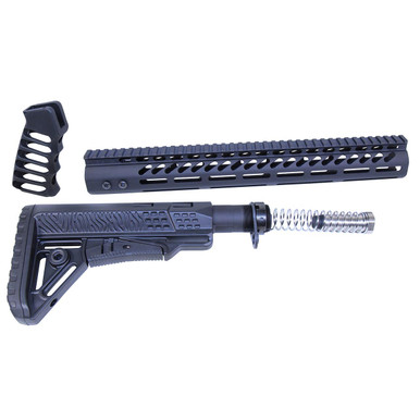 Guntec Usa Guntec USA ULTRA-SET-308 AR .308 Ultralight Series Complete Furniture Set (Anodized Black) - $248.75 at ABCSportZ