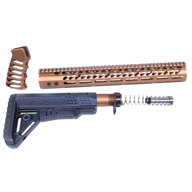 Guntec Usa Guntec USA ULTRA-SET-308-BRZ AR .308 Ultralight Series Complete Furniture Set (Anodized Bronze) - $248.75 at ABCSportZ
