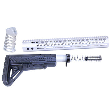 Guntec Usa Guntec USA ULTRA-SET-308-CLEAR AR .308 Ultralight Series Complete Furniture Set (Anodized Clear) - $248.75 at ABCSportZ