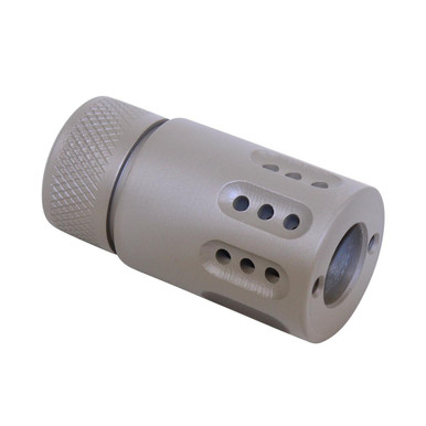 Guntec USA 1326-MB-P-MINI-308-FDE AR .308 Cal Mini Slip Over Barrel Shroud With Multi Port Muzzle Brake (Flat Dark Earth)