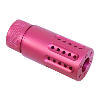 Guntec Usa Guntec USA 1326-MB-P-S-ROSE 223/5.56 Rifle Micro Slip Over Barrel Shroud With Multi Port Muzzle Brake (Anodized Rose) - $37.80 at ABCSportZ