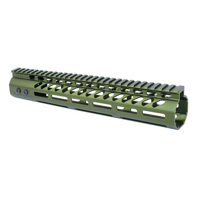 Guntec Usa Guntec USA GT-12MLK-308-GREEN 12" Ultra Lightweight Thin M-LOK System Free Floating Handguard With Monolithic Top Rail (.308 Cal) (Anodized Green) - $96.77 at ABCSportZ