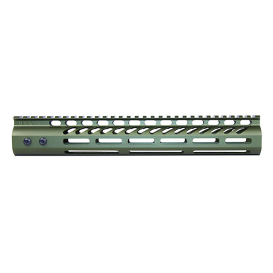 Guntec Usa Guntec USA GT-12MLK-GREEN 12" Ultra Lightweight Thin M-LOK System Free Floating Handguard With Monolithic Top Rail (Anodized Green) - $96.77 at ABCSportZ