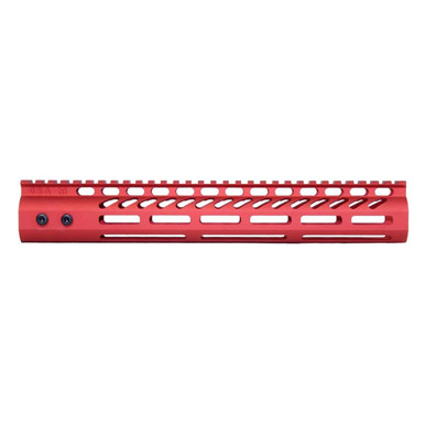 Guntec Usa Guntec USA GT-12MLK-RED 12" Ultra Lightweight Thin M-LOK System Free Floating Handguard With Monolithic Top Rail (Anodized Red) - $96.77 at ABCSportZ