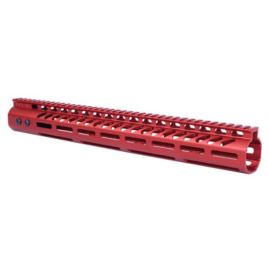Guntec Usa Guntec USA GT-15MLK-308-RED 15" Ultra Lightweight Thin M-LOK System Free Floating Handguard With Monolithic Top Rail (.308 Cal) (Anodized Red) - $104.33 at ABCSportZ
