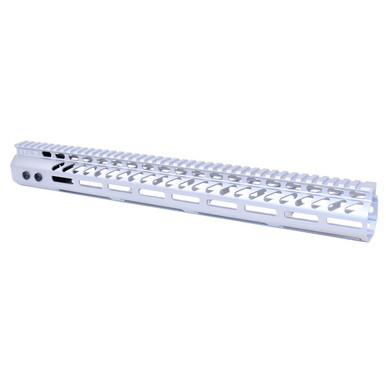 Guntec Usa Guntec USA GT-16.5MLK-308-CLEAR 16.5" Ultra Lightweight Thin M-LOK Free Floating Handguard With Monolithic Top Rail (.308 Cal) (Anodized Clear) - $119.45 at ABCSportZ