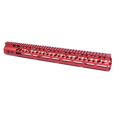 Guntec Usa Guntec USA GT-16.5MLK-308-RED 16.5" Ultra Lightweight Thin M-LOK Free Floating Handguard With Monolithic Top Rail (.308 Cal) (Anodized Red) - $119.45 at ABCSportZ