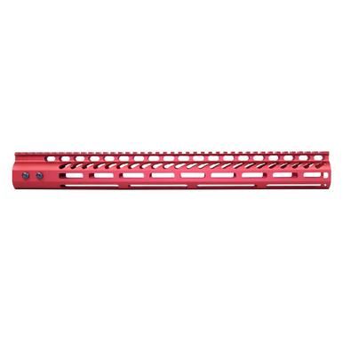 Guntec Usa Guntec USA GT-16.5MLK-RED 16.5" Ultra Lightweight Thin M-LOK System Free Floating Handguard With Monolithic Top Rail (Anodized Red) - $111.08 at ABCSportZ
