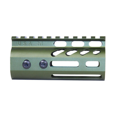 Guntec Usa Guntec USA GT-4MLK-GREEN 4" Ultra Lightweight Thin M-LOK Free Floating Handguard With Monolithic Top Rail (Anodized Green) - $58.97 at ABCSportZ