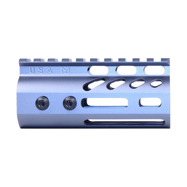 Guntec Usa Guntec USA GT-4MLK-GREY 4" Ultra Lightweight Thin M-LOK Free Floating Handguard With Monolithic Top Rail (Anodized Grey) - $58.97 at ABCSportZ