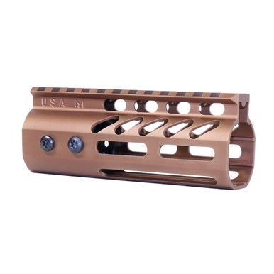 Guntec Usa Guntec USA GT-5MLK-BRZ 5" Ultra Lightweight Thin M-LOK Free Floating Handguard With Monolithic Top Rail (Anodized Bronze) - $54.43 at ABCSportZ