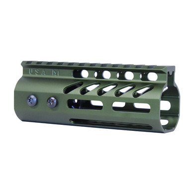 Guntec Usa Guntec USA GT-5MLK-GREEN 5" Ultra Lightweight Thin M-LOK Free Floating Handguard With Monolithic Top Rail (Anodized Green) - $54.43 at ABCSportZ