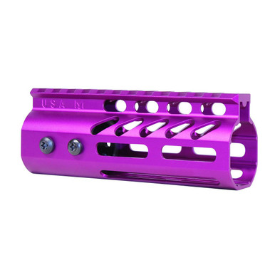 Guntec Usa Guntec USA GT-5MLK-PURPLE 5" Ultra Lightweight Thin M-LOK Free Floating Handguard With Monolithic Top Rail (Anodized Purple) - $54.43 at ABCSportZ