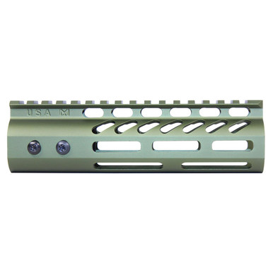 Guntec Usa Guntec USA GT-675MLK-GREEN 6.75" ULtra Lightweight Thin M-LOK Free Floating Handguard With Monolithic Top Rail (Anodized Green) - $58.97 at ABCSportZ