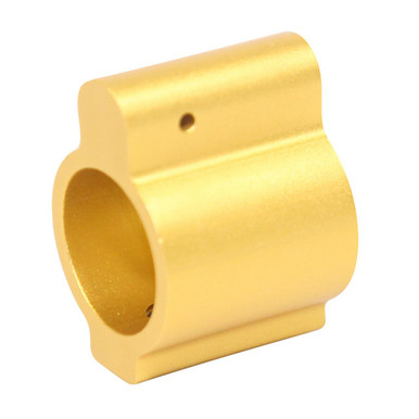 Guntec USA GT750L-GOLD AR-15 Aluminum Low Profile .750 Gas Block (Anodized Gold)
