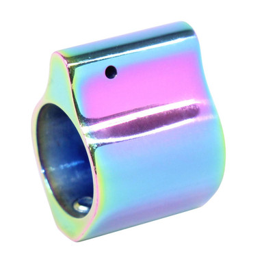 Guntec Usa Guntec USA GT750SS-RPVD 223/5.56 Rifle Steel Low Profile Gas Block (Rainbow PVD Coated) - $34.94 at ABCSportZ