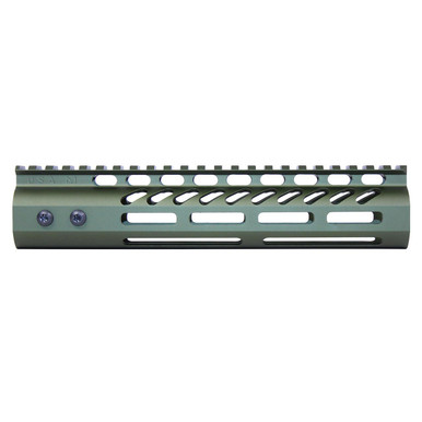 Guntec Usa Guntec USA GT-9MLK-GREEN 9" Ultra Lightweight Thin M-LOK System Free Floating Handguard With Monolithic Top Rail (Anodized Green) - $81.65 at ABCSportZ