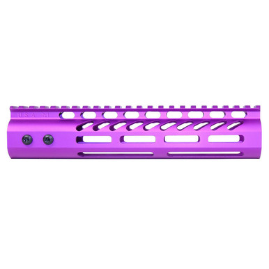 Guntec Usa Guntec USA GT-9MLK-PURPLE 9" Ultra Lightweight Thin M-LOK System Free Floating Handguard With Monolithic Top Rail (Anodized Purple) - $81.65 at ABCSportZ