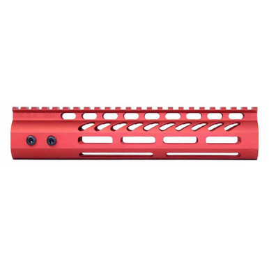 Guntec Usa Guntec USA GT-9MLK-RED 9" Ultra Lightweight Thin M-LOK System Free Floating Handguard With Monolithic Top Rail (Anodized Red) - $81.65 at ABCSportZ