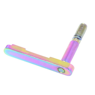 Guntec USA GT-MC-LEVER-RPVD 223/5.56 Rifle Mag Catch Lever (Rainbow PVD Coated)