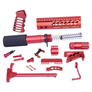 Guntec Usa Guntec USA ULT-PK-RED 223/5.56 Rifle Ultimate Pistol Kit (Anodized Red) - $437.44 at ABCSportZ