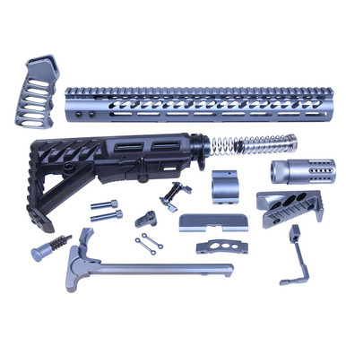 Guntec Usa Guntec USA ULT-RK-GREY AR-15 Ultimate Rifle Kit (Anodized Grey) - $498.75 at ABCSportZ