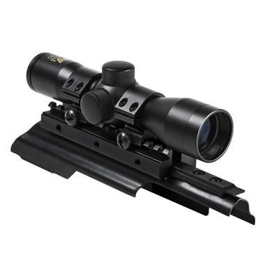 NcSTAR KAKSC430B SKS Tri-Rail Cover/ 4X30 Scope And Rings Combo