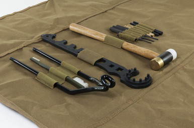 NcSTAR TGSARKT 13Pc Gunsmithing Tool Kit W/Roll-Up Cleaning Mat - Tan