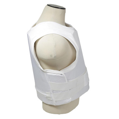 VISM BSI3AVW White Concealed Carrier Vest with two Level IIIA Ballistic Butterfly Panels