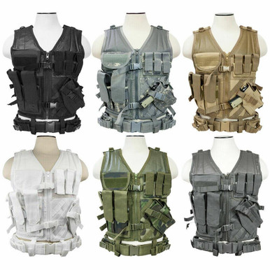 Ncstar NcStar CTV2916 Tactical Vest w/Magazine Pouches Holster & Pistol Belt M-XXL - $32.69 at ABCSportZ