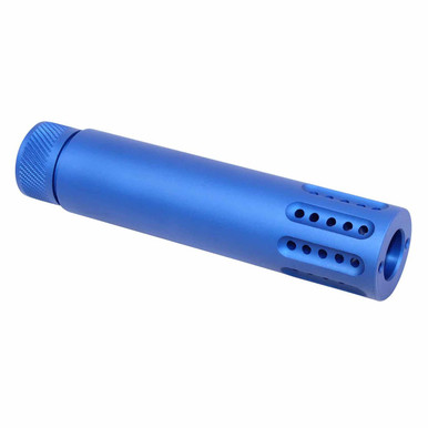 Guntec Usa Guntec USA 1326-MB-P-308-BLUE Slip Over Barrel Shroud With Multi Port Muzzle Brake (.308 Cal) (Anodized Blue) - $40.60 at ABCSportZ