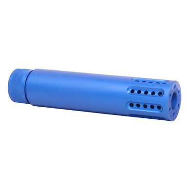 Guntec Usa Guntec USA 1326-MB-P-BLUE Slip Over Barrel Shroud With Multi Port Muzzle Brake (Anodized Blue) - $40.60 at ABCSportZ