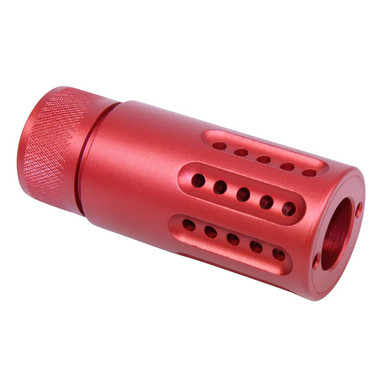 Guntec USA 1326-MB-P-S-308-RED Micro Slip Over Barrel Shroud With Multi Port Muzzle Brake (.308 Cal) (Anodized Red)