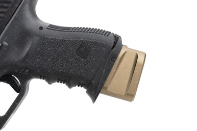 Strike Industries Strike Industries SI-EMP-AL-G19-FDE Strike Aluminum Extended Magazine Plate for GLK G19 FDE - $36.95 at ABCSportZ