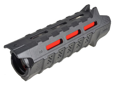 Strike Industries SI-STRIKE-HG-CBK-RED Carbine Length Black Handguard with Red heat shield