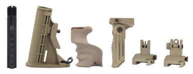 JE Machine Tech PS-ST7B SOPMOD 223/5.56 Rifle Buttstock and Accessories Set - USA Made Tactical Upgrades