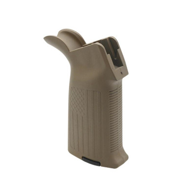 Tiger Rock Inc Tiger Rock A2FLAG-FDE AR-15/10 A2 Style Pistol Grip - USA Flag Pattern Cerakote FDE Finish - $20.79 at ABCSportZ