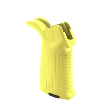 Tiger Rock Inc Tiger Rock A2FLAG-LEM AR-15/10 Pistol Grip - USA Flag Pattern in Cerakote Lemon Zest - Durable & Ergonomic Design - $20.79 at ABCSportZ