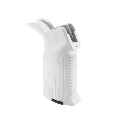 Tiger Rock Inc Tiger Rock A2FLAG-WHI AR-15/10 A2 Style Pistol Grip - USA Flag Pattern Bright White Cerakote, Lightweight Polymer, Ergonomic Design - $20.79 at ABCSportZ