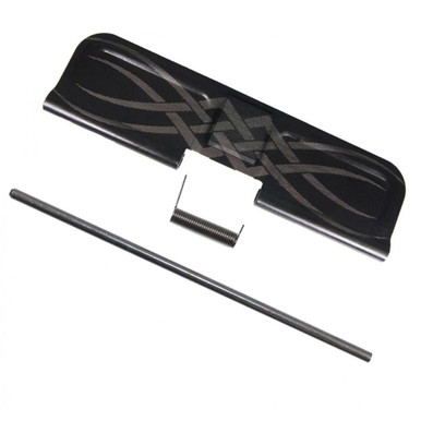Tiger Rock Inc Tiger Rock EDC-TRI-308-BLK AR-10/LR-308 Ejection Port Cover with Tribal Engraving - Durable Black Finish - $8.74 at ABCSportZ