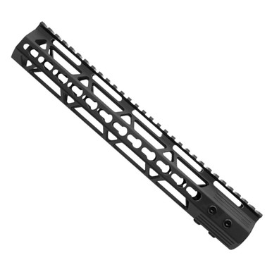 Tiger Rock Inc. FKM-SBNV2-12 12 Inch .223/5.56 Ultra Slim Keymod Handguard V2 with Steel Barrel Nut - Lightweight AR-15 Accessory